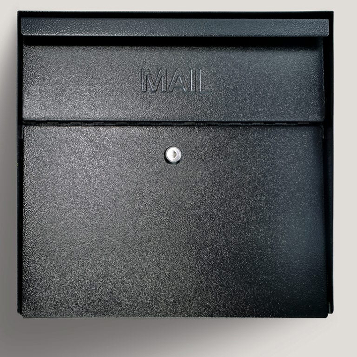 metro locking mail box black